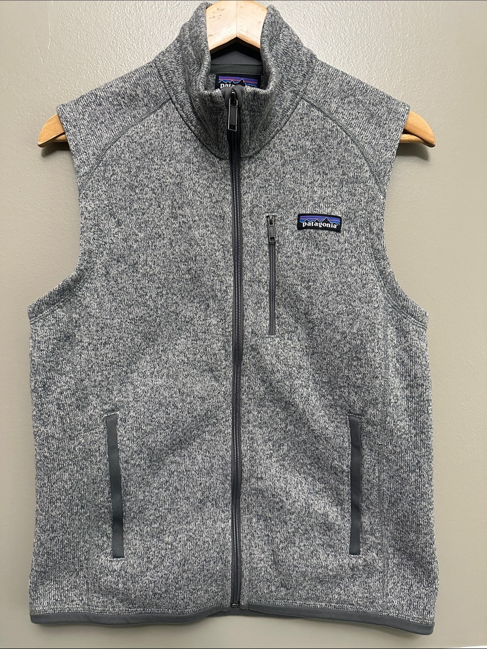 Men’s Patagonia better sweater full zip vest Sz S